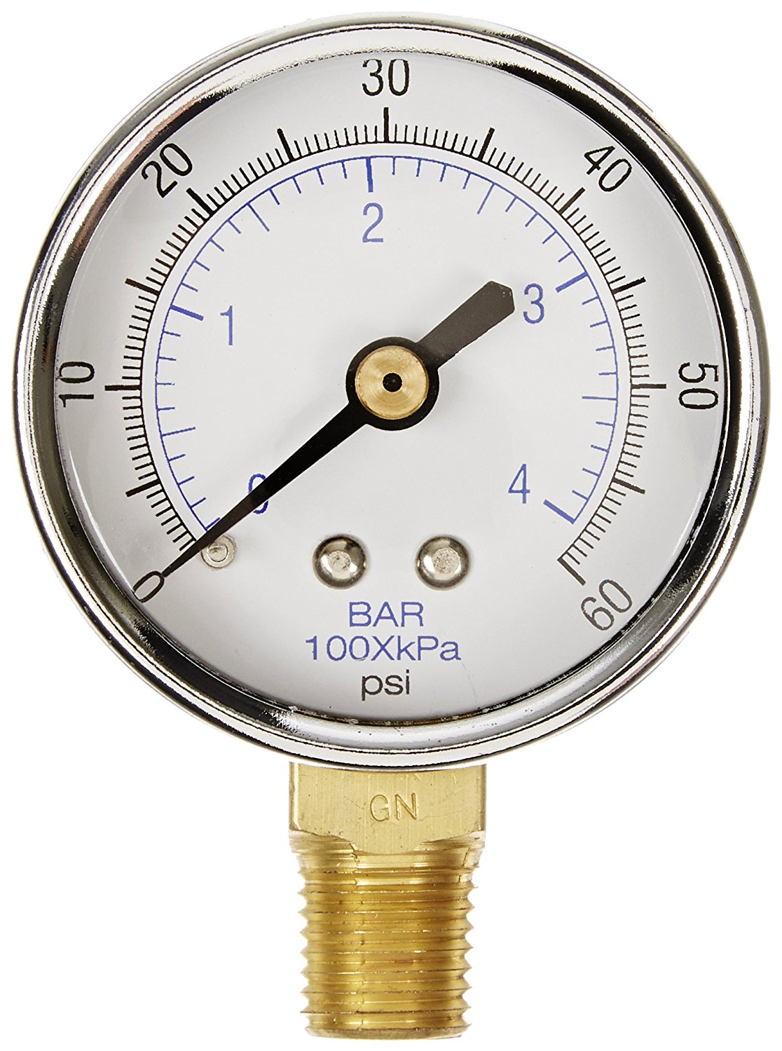 0 60 psi air pressure gauge